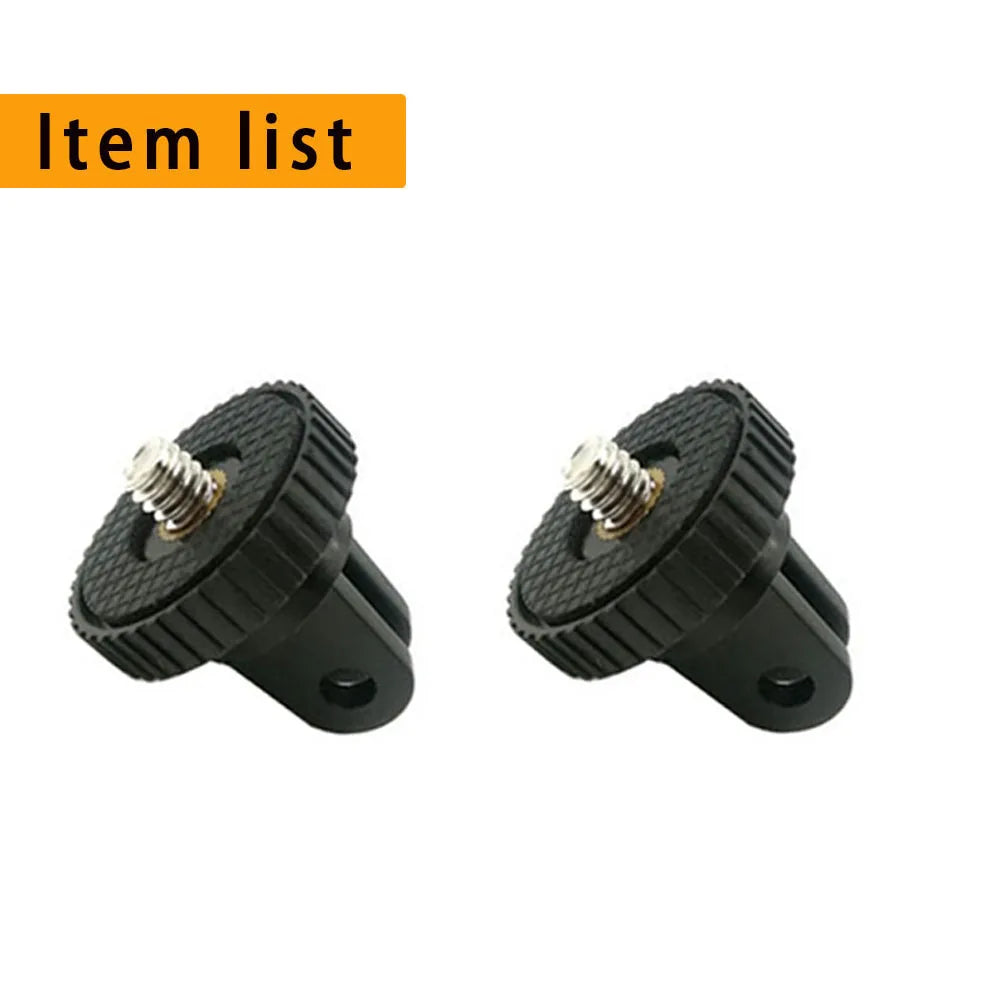 ERIKOLE Action Camera Accessories Kit – Quick Release Tripod Adapter & Mount Base for GoPro, Insta360, DJI, AKASO, SJCAM & Yi