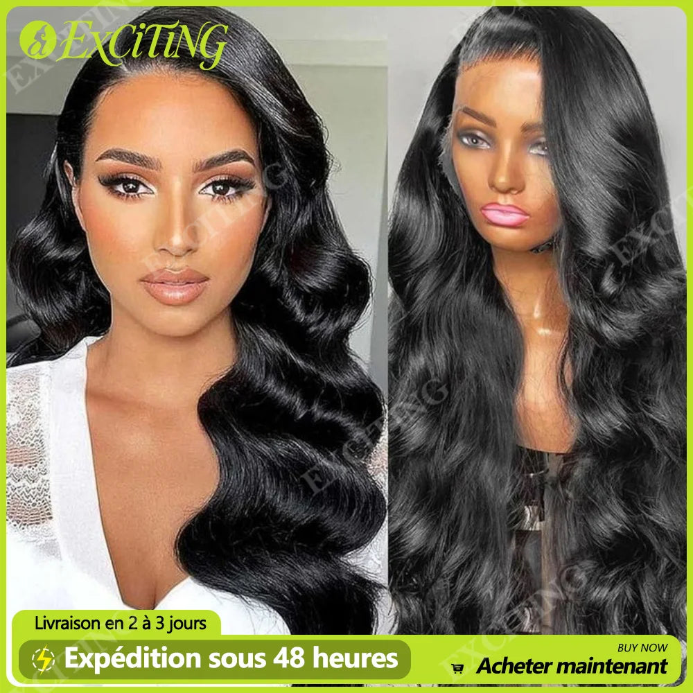 26 28 30 Inch Body Wave Lace Front Wig 13x6 Transparent Lace Frontal Human Hair Wigs 180 Density Brazilian Remy Hair High Quality For Women 3 Days Delivery To France