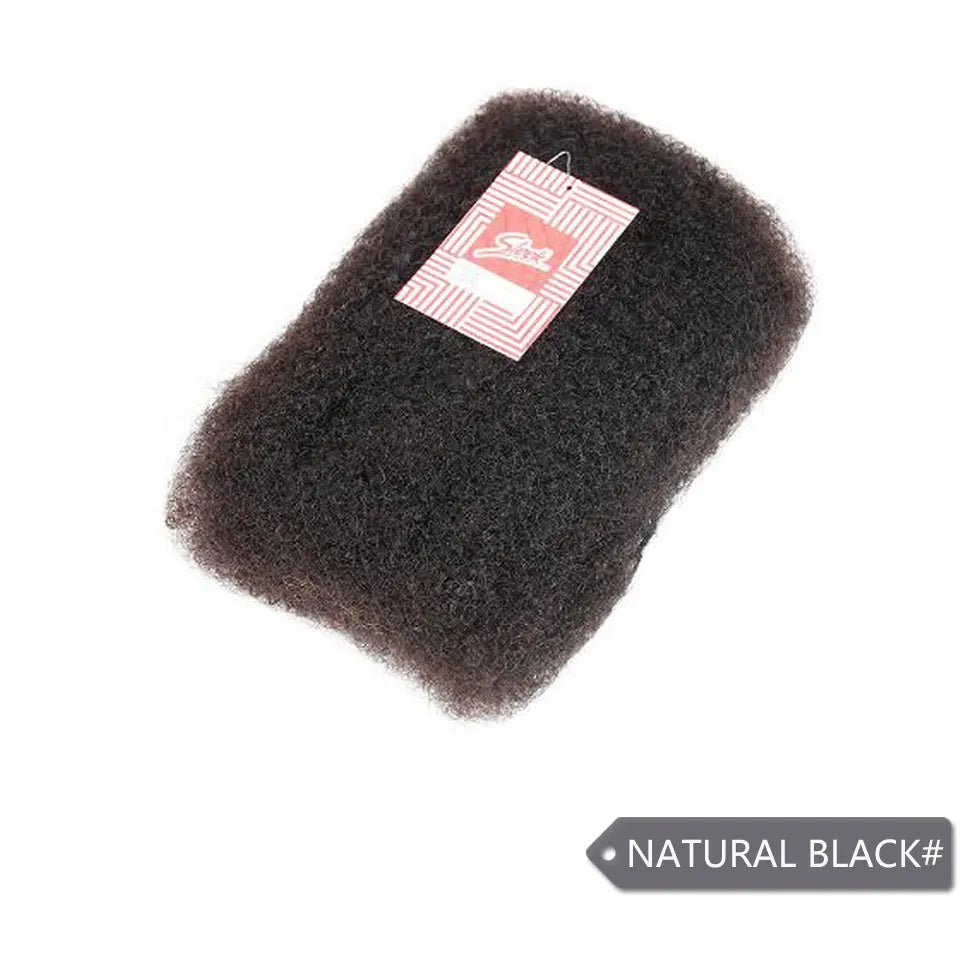 Sleek Afro Kinky Bulk Human Hair For Braiding Twist Peruvian QVR Remy Bulk Hair For Dreadlock Natural Color African Braids Hair