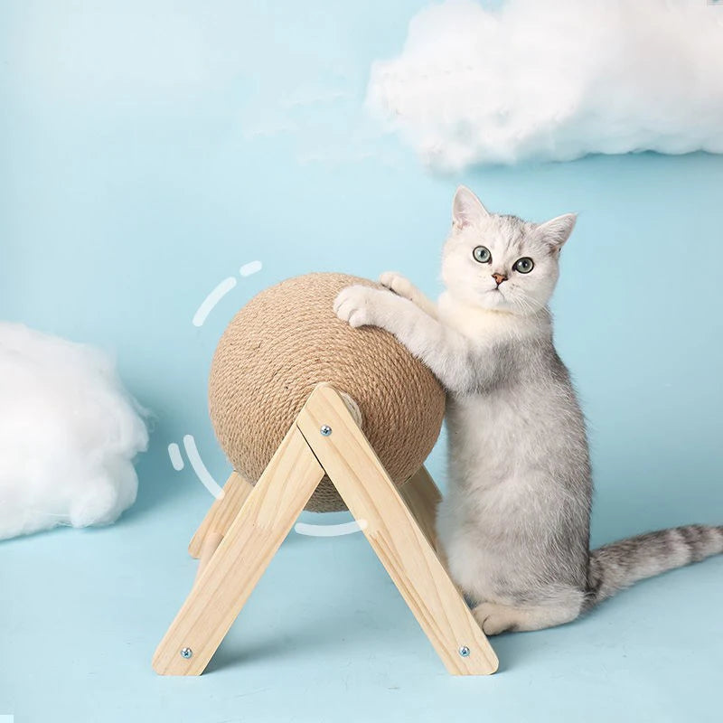 Sisal Rope Cat Scratching Ball, Small & Big, L-Type & V-Type, Wear-Resistant Grinding Paws Toy, Cats & Kittens
