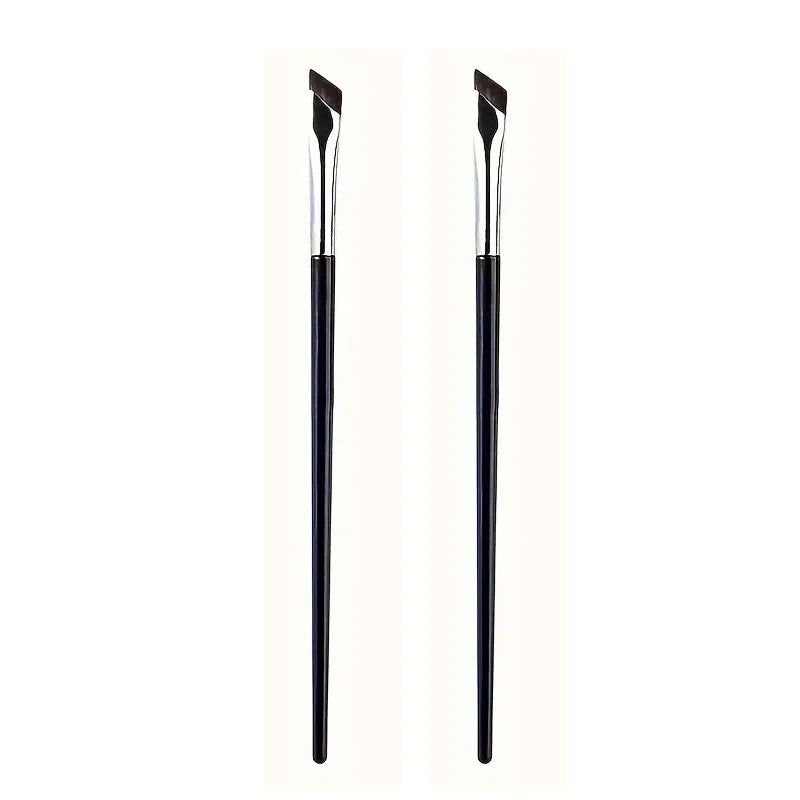 Karsyngirl Ultra-Thin Blade Eyeliner & Flat Eyebrow Brush – Wool Fiber, Precise Detail Application, Pack of 2 or 5