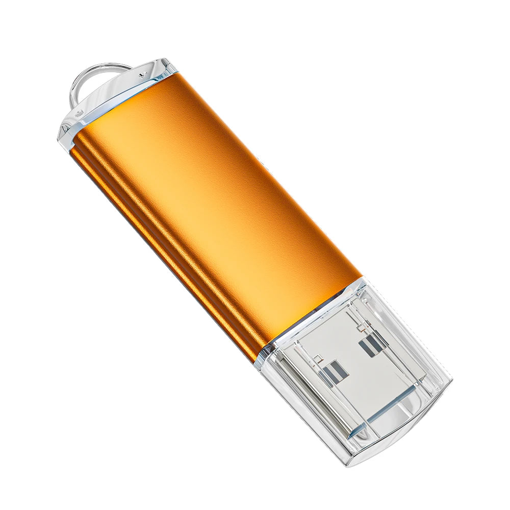 USB Flash Drive – Metal, USB 2.0, 4GB / 8GB / 16GB / 32GB / 64GB / 128GB, Available in 9 Colors (Green, White, Purple, Blue, Pink, Orange, Red, Yellow, Black)