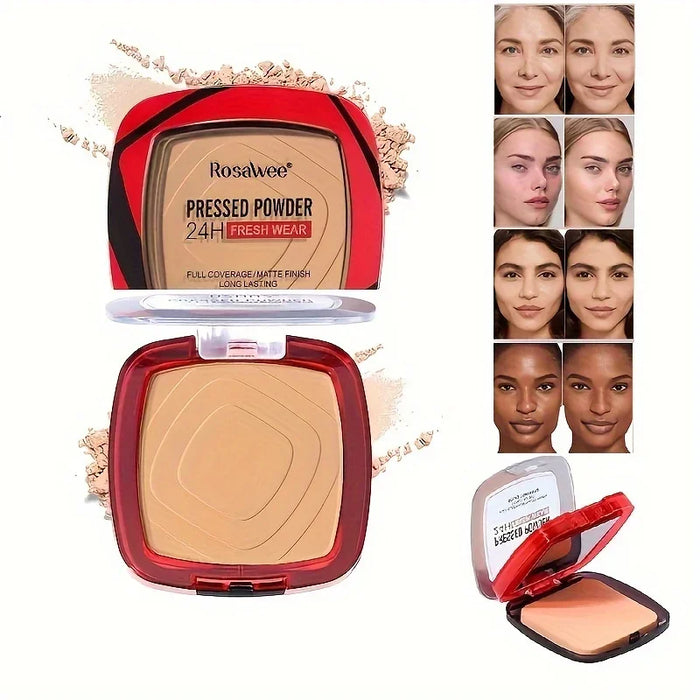 Page Vine Matte Full Coverage Pressed Powder Foundation – 6g, Puff Applicator, 24H Oil-Control, Long-Lasting, All Skin Types, 6 Shades