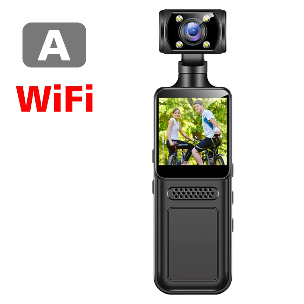 WiFi Mini Body Camera – 1080P HD, Night Vision, CMOS, Wearable Sport DV Camcorder, MicroSD up to 128GB, for Bike & Outdoor