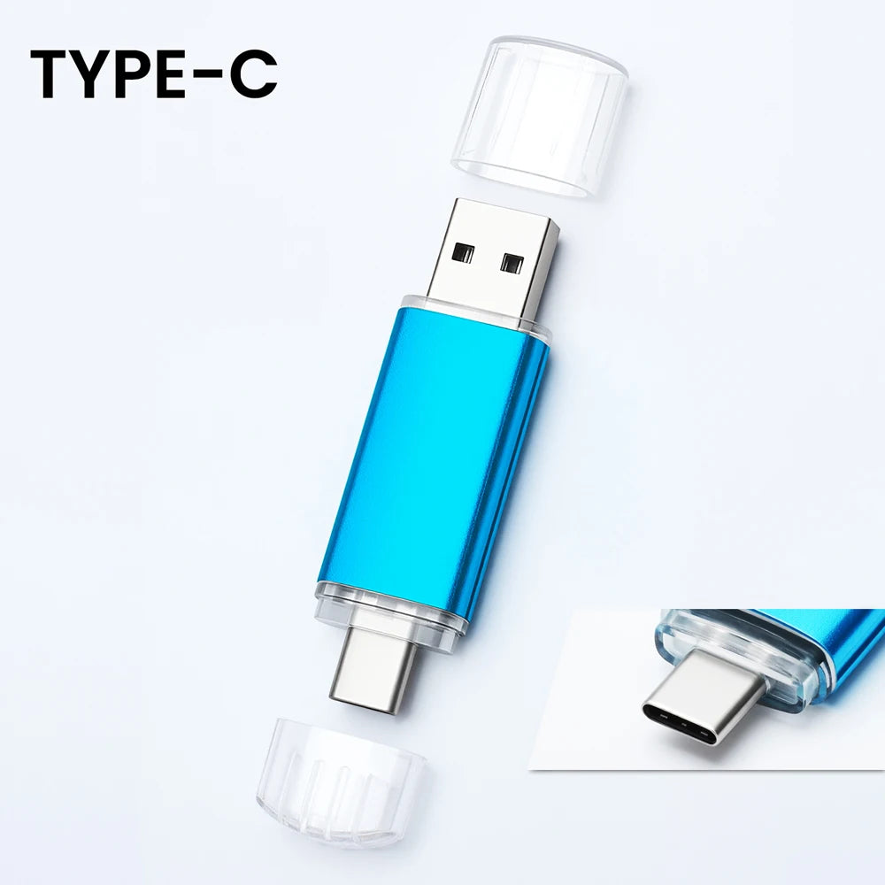 USB C Thumb Drive 64GB, USB2.0 to USB Type-c Flash Drive High-Speed Transmission Memory Stick for Mac pro,Samsung Galaxy,iPad PC