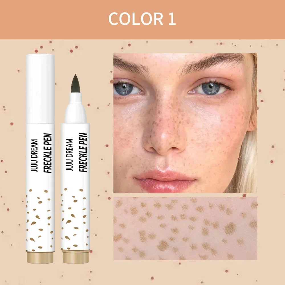 JUJU Dream Freckle Pencil – 3g Liquid, Natural Simulated Freckle Makeup, Long-Lasting, Easy to Wear, 2 Shades