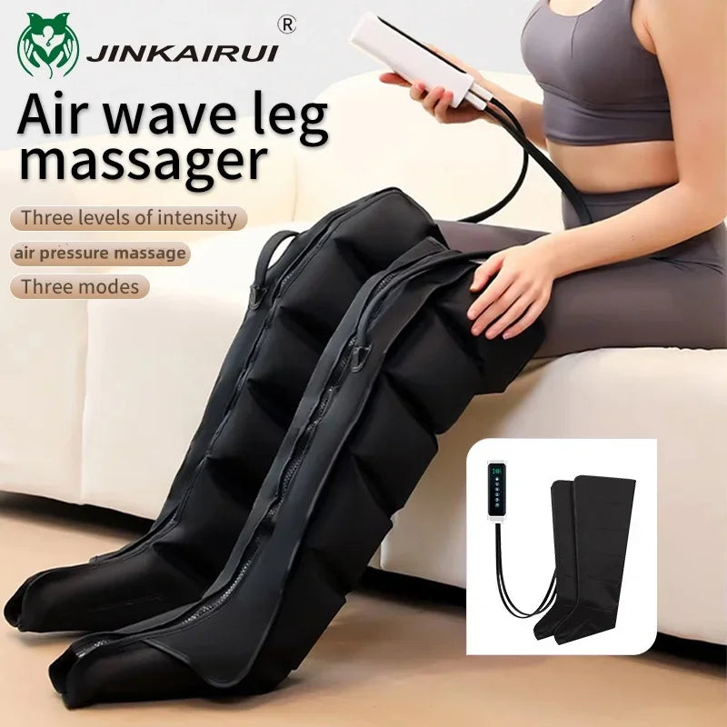 JINKAIRUI Air Pressure Leg & Calf Massager with Remote Control – Foot Massage Boots for Deep Relaxation, US / EU / UK / AU Plug
