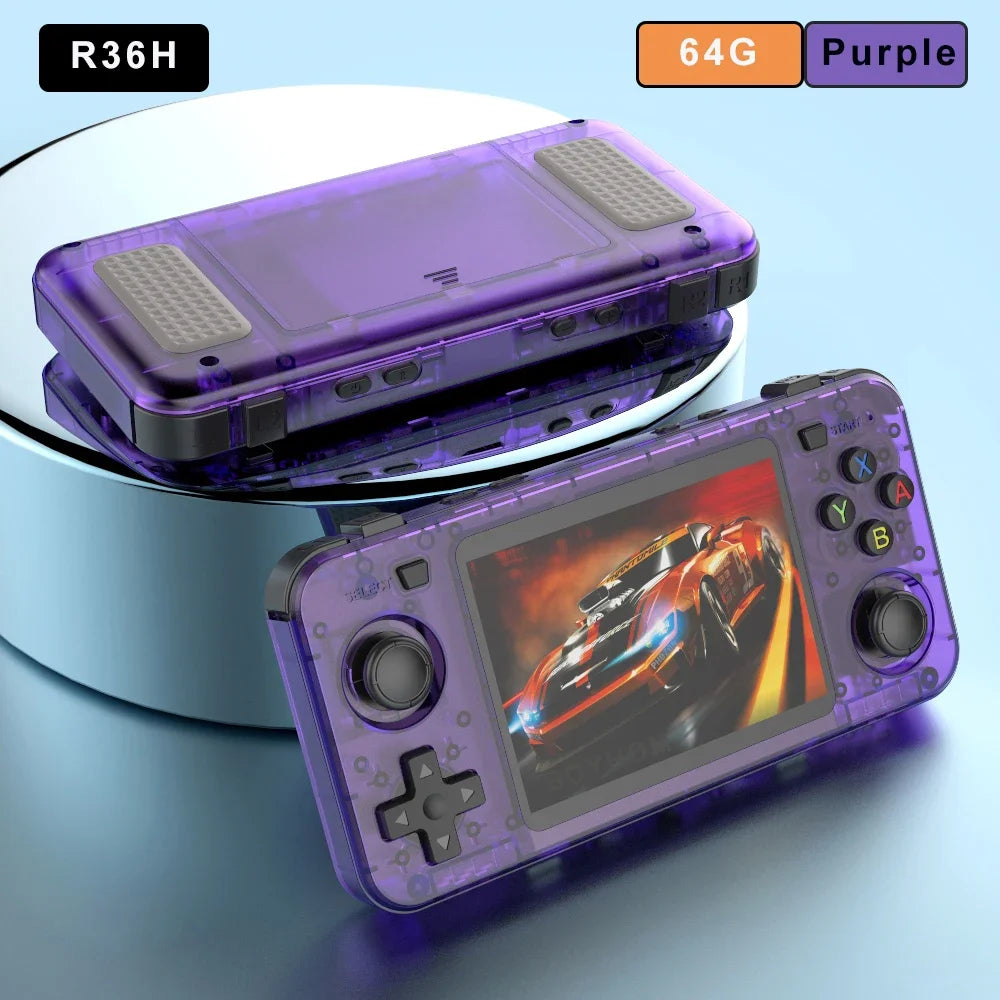 BOYHOM R36H Handheld Game Console – 3.5 IPS Screen, 10,000+ Games, 64GB/128GB, Linux ArkOS, RK3326, Portable Retro Pocket Player