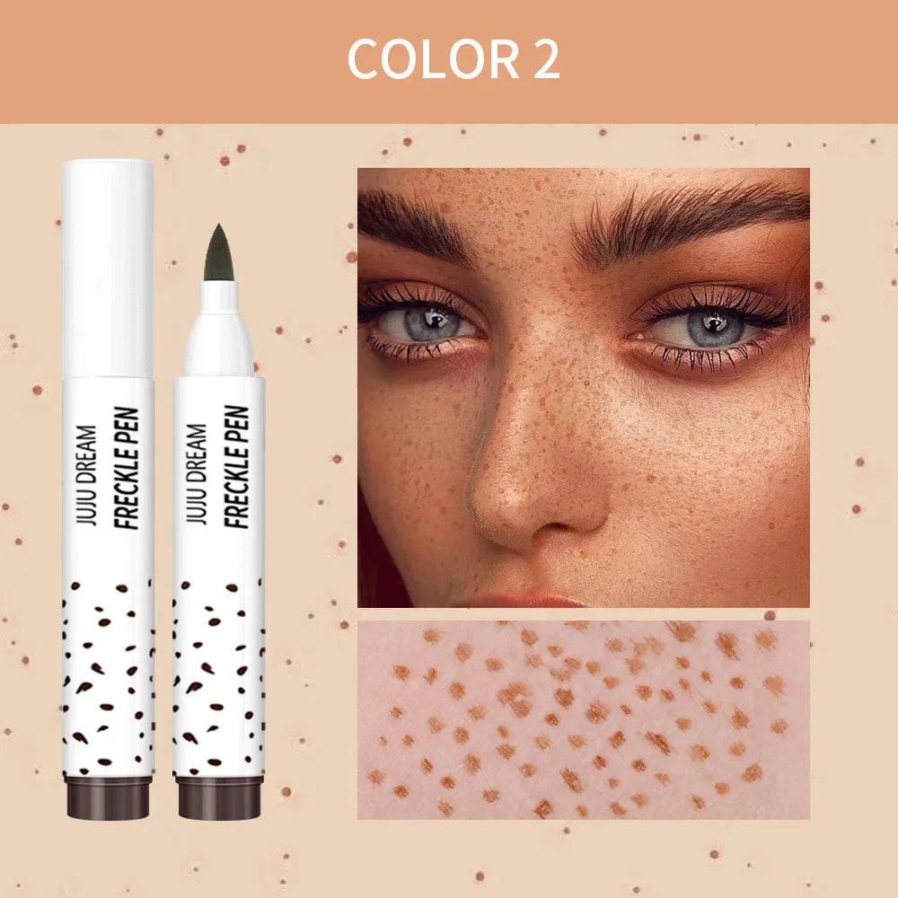 JUJU Dream Freckle Pencil – 3g Liquid, Natural Simulated Freckle Makeup, Long-Lasting, Easy to Wear, 2 Shades