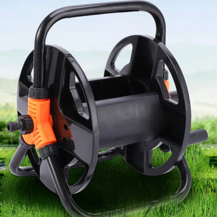 Portable Garden Hose Reel – DIY Single-Arm Pipe Coiler & Storage Rack, Wall-Mountable, Black