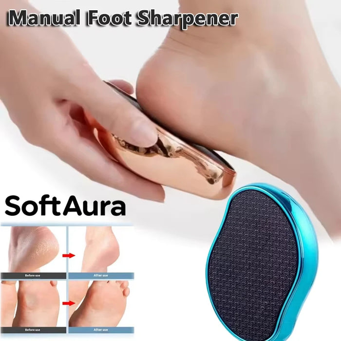 SoftAura Nano Glass Foot File & Callus Scrubber – Dead Skin Remover Heel Tool, 1PC / 2PCS / 8-in-1 Set