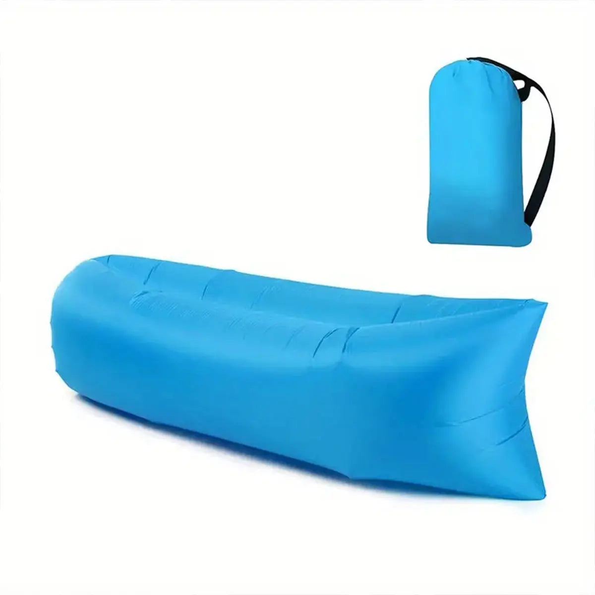 Inflatable Air Sofa Lounger – Portable, Fast-Inflate, Waterproof, XXL, for Beach, Camping, Pool & Travel, Black or Blue