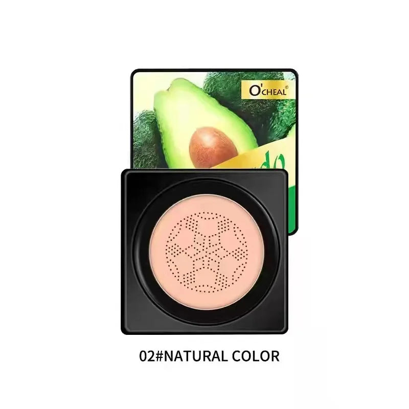 O'CHEAL Mushroom Head Air Cushion BB Cream – 20g, Sunblock, Waterproof, Oil-Control, Brightening & Concealing, Ivory / Natural, 4 Designs