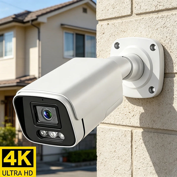 4K 8MP AHD Bullet Security Camera – IP67, Color Night Vision 30–50m, H.265, ONVIF, 2.8mm/3.6mm, Indoor & Outdoor CCTV