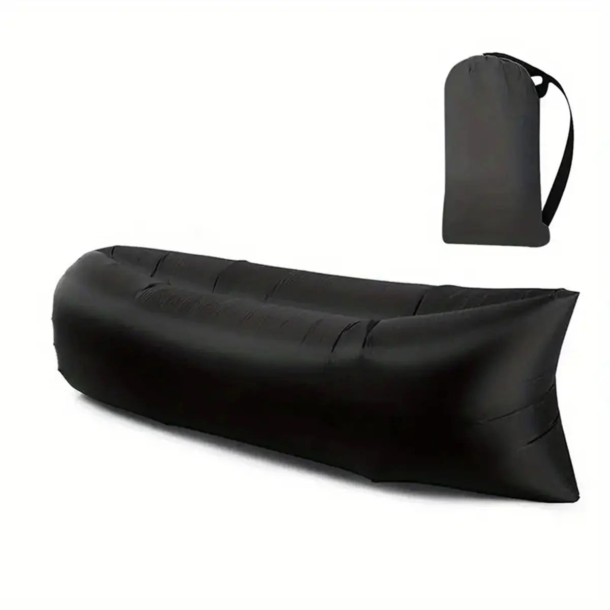 Inflatable Air Sofa Lounger – Portable, Fast-Inflate, Waterproof, XXL, for Beach, Camping, Pool & Travel, Black or Blue