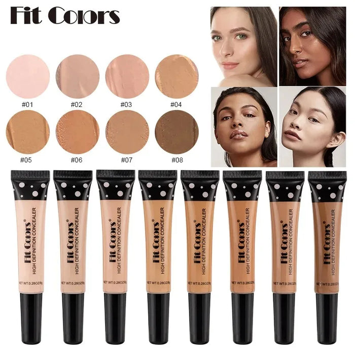 LAIKOU Liquid Concealer – 8g, Moisturizing, Full Coverage for Dark Circles & Acne Spots, 8 Shades