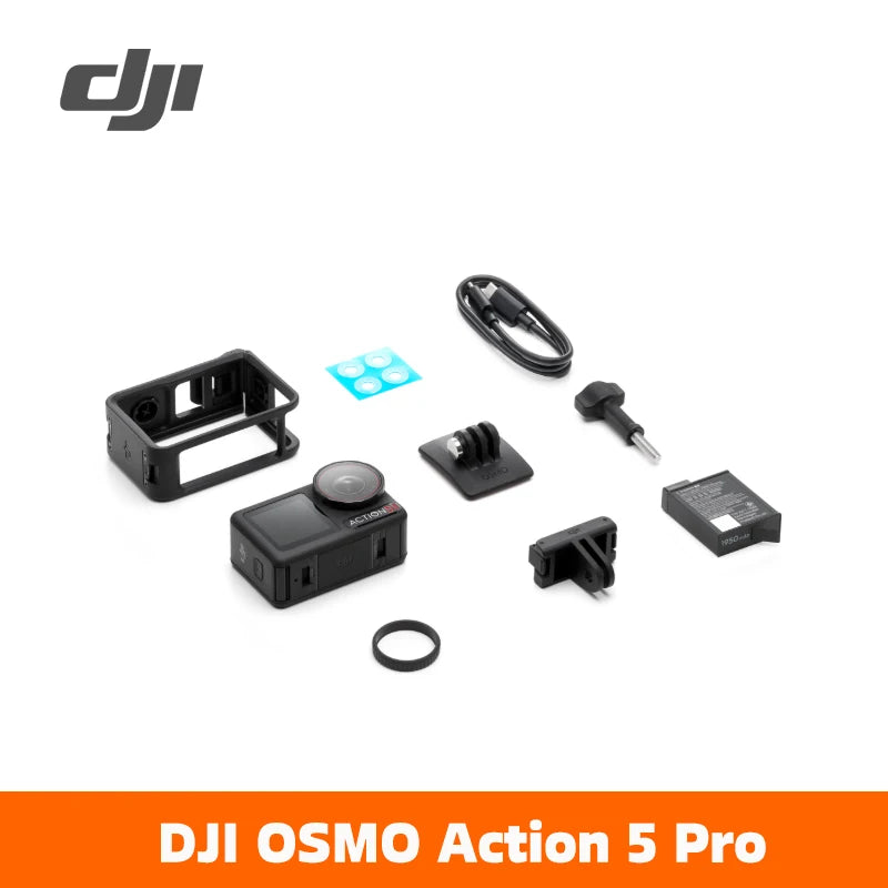 DJI Osmo Action 5 Pro Action Camera – 3" Dual OLED Touchscreens, 4-Hour Battery, Built-in & External Mic, Wireless, EU Stock – Single or Combo