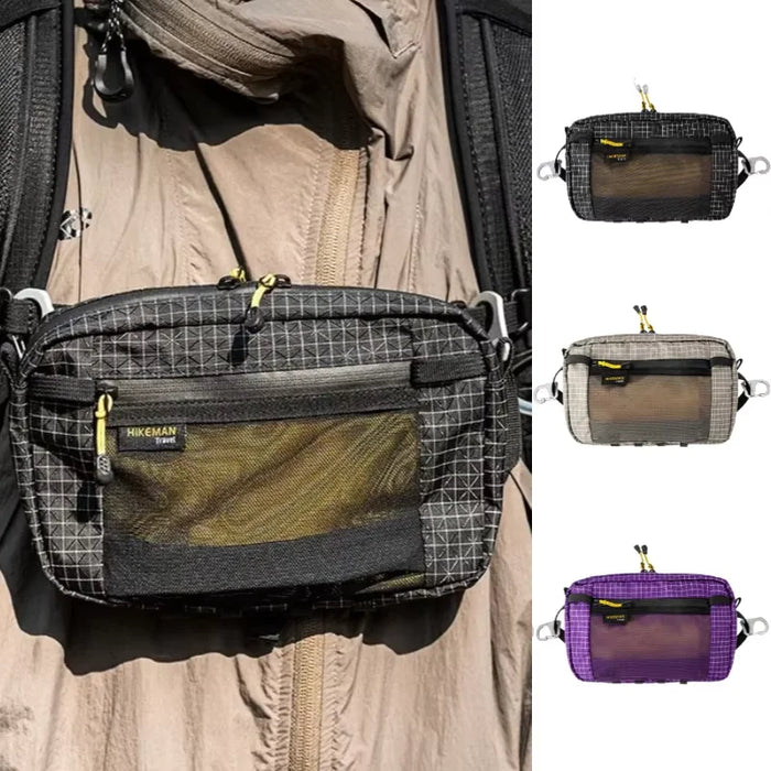HIKEMAN Dyneema Waist Pack – 1.1L, Ultralight, Waterproof Nylon, Multi-Pocket, for Cycling, Running, Hiking & Camping, Multiple Colors