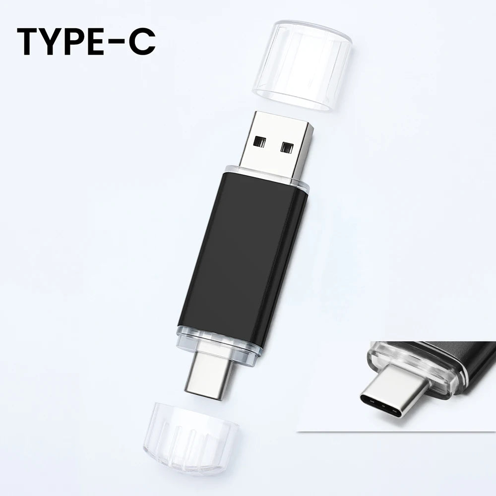 USB C Thumb Drive 64GB, USB2.0 to USB Type-c Flash Drive High-Speed Transmission Memory Stick for Mac pro,Samsung Galaxy,iPad PC