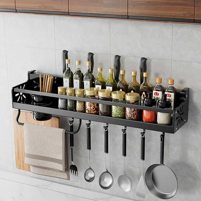 Space Aluminum No-Punch Kitchen Shelf – Large Capacity Drainage Storage Rack, 30 / 40 / 50 / 60 / 70 cm