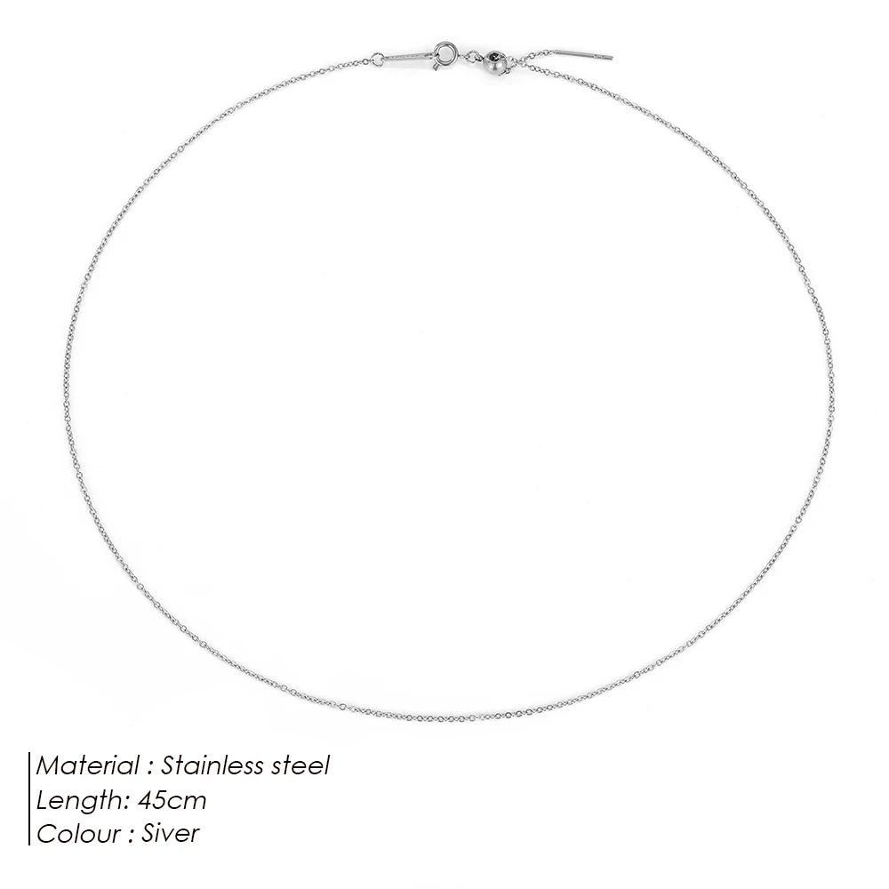 eManco Adjusta Long Layered Pendant Necklace  Stainless Steel Necklace Chocker Necklaces for Women Fashion Jewelry YX26925