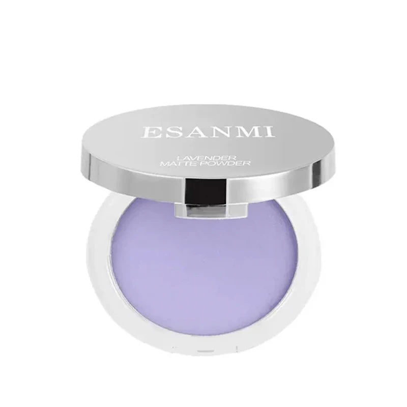 LUXURYTO Shimmer Pressed Powder – Oil-Controlling, Mica & Talc Formula, for Oily Skin, Sky Blue / Purple