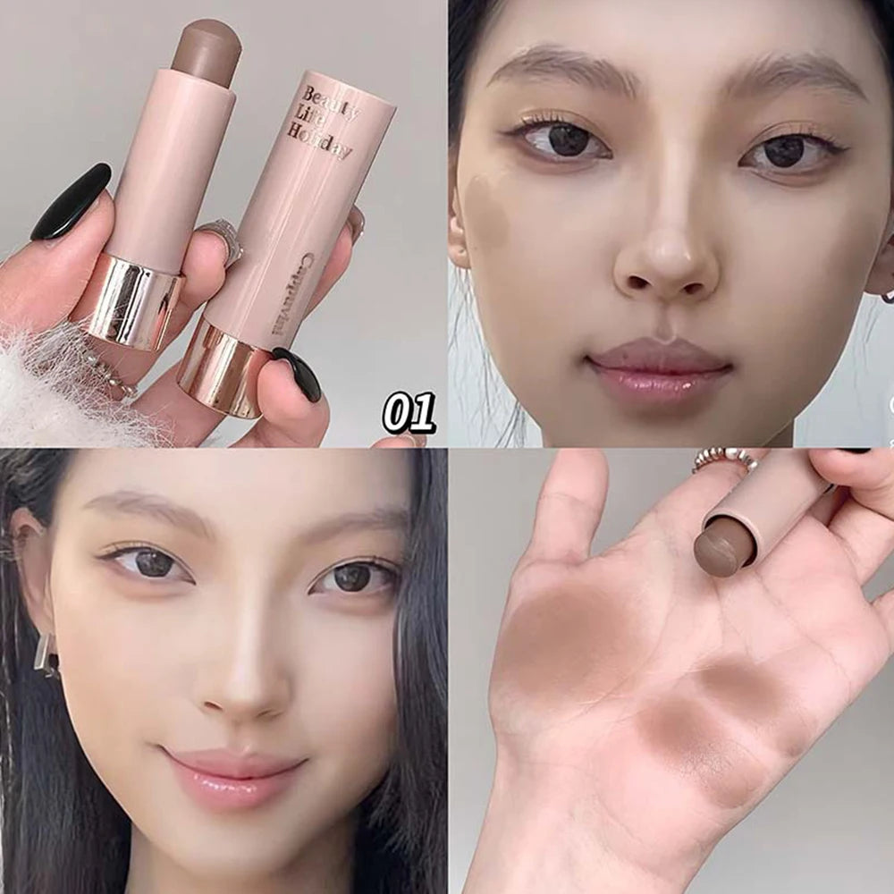 Cappuvini Contour Stick – 4.3g Cream, Moisturizing, Natural Matte, Nose Shadow & Face Contouring, 2 Shades (CP246-1 / CP246-2)