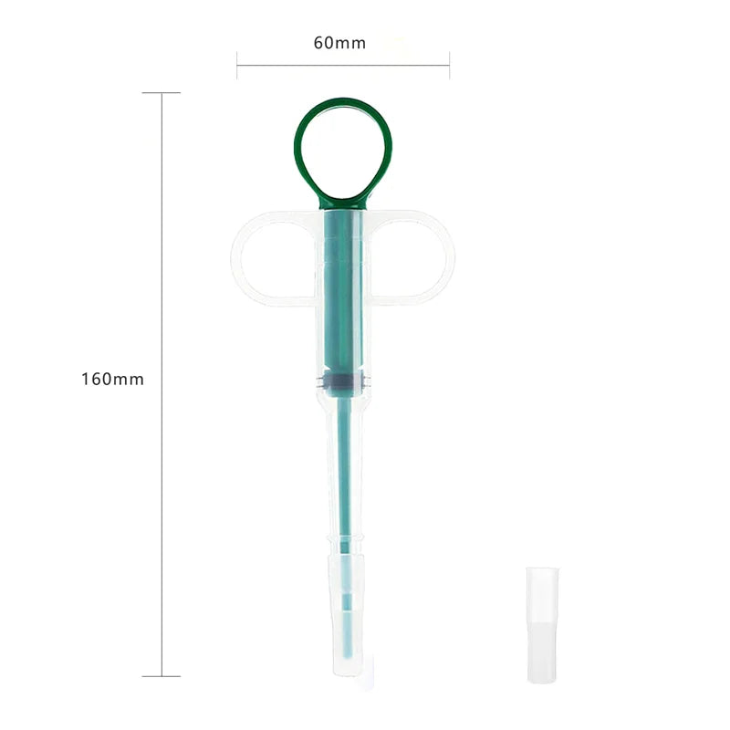Pet Pill & Medication Dispenser, 1 Piece or Set of 3, 16x6cm PP & Silicone, Easy Pill Feeder for Cats & Dogs