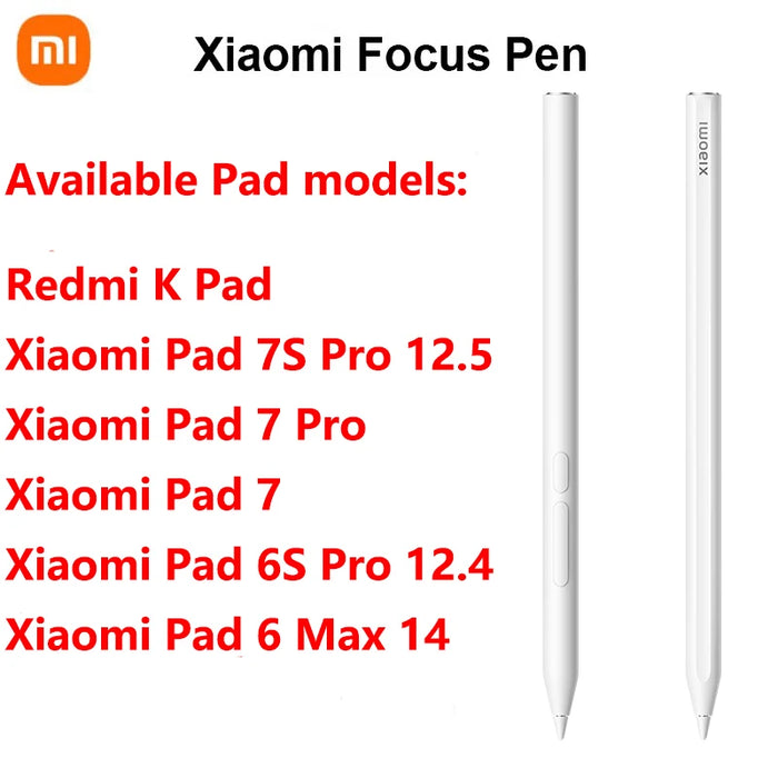 Xiaomi Focus Stylus Pen for Tablets – 8192 Pressure Levels, Magnetic Wireless Charging, Bluetooth