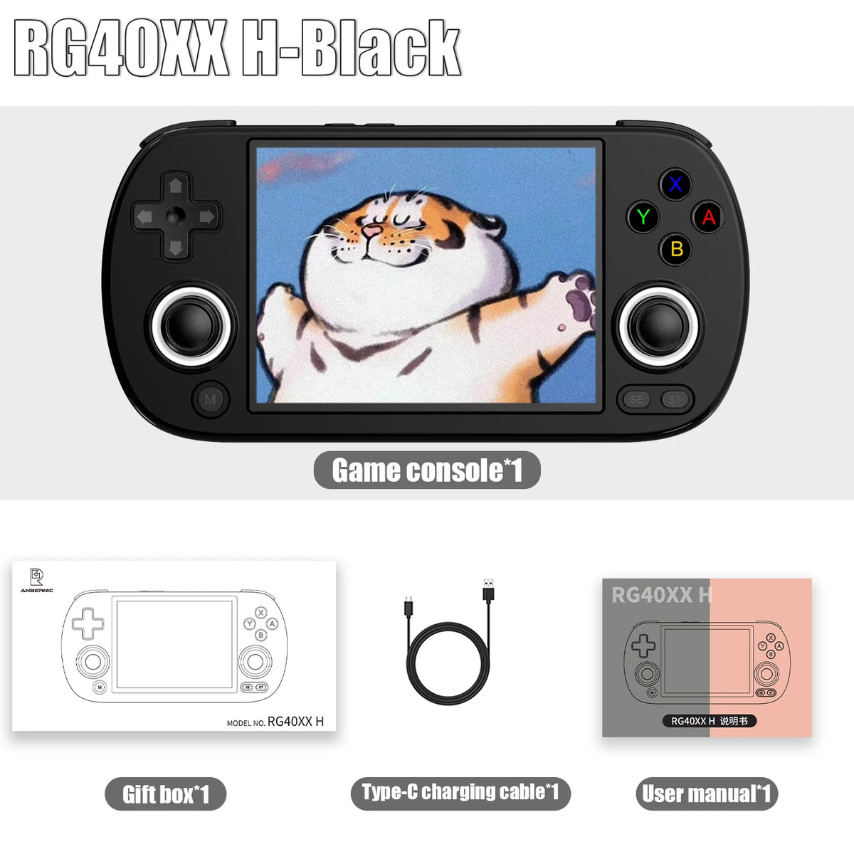 Anbernic RG40XX H Handheld Game Console – 4.0 IPS Screen, 5,000–11,000 Games, 64GB/128GB/256GB, RGB Joystick, HDMI, Bluetooth, Linux